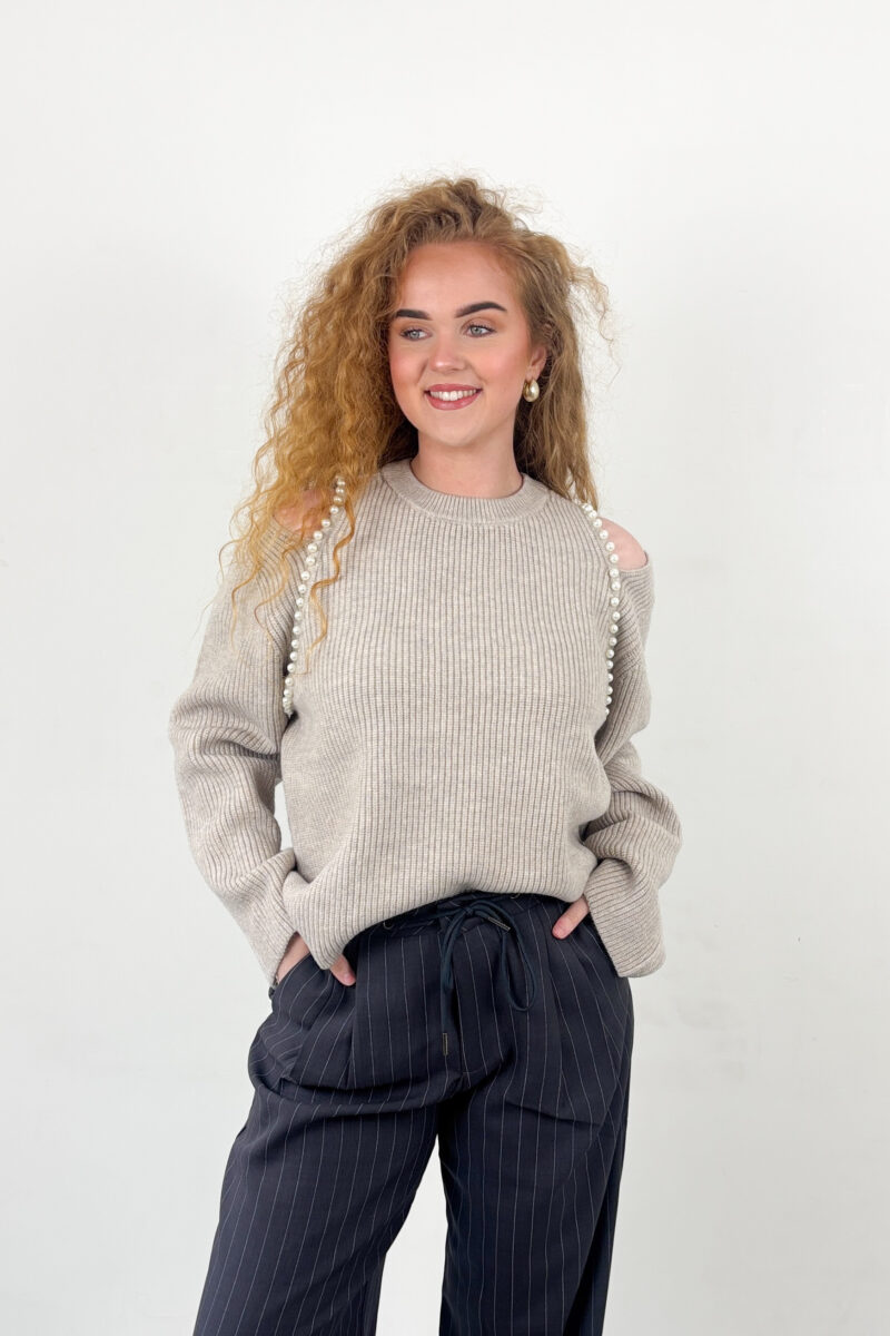 Co Couture Row pearl knit
