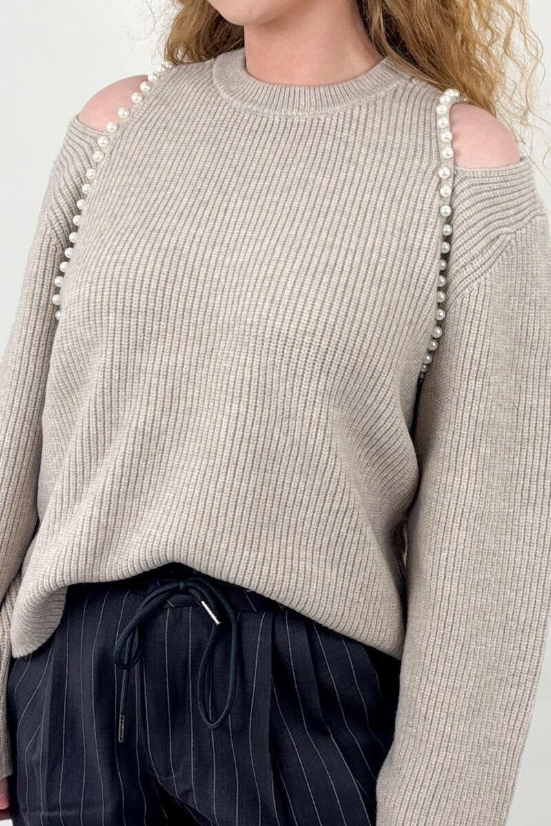 Co Couture Row pearl knit