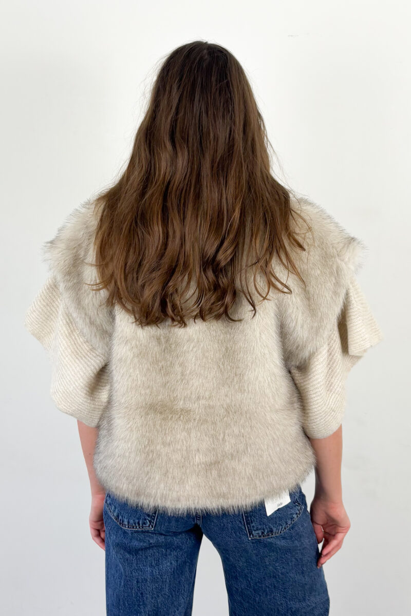 Neo Noir Kevini faux fur vest