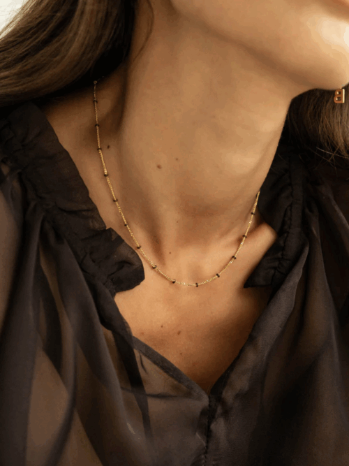 Miab Chocolate balls neclace