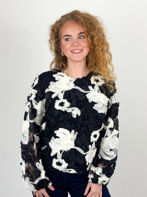 Co Couture Fleur fluffy blouse
