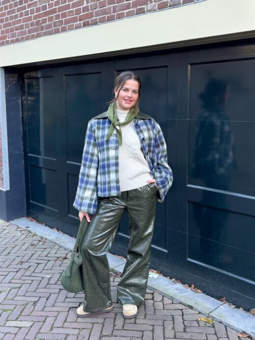 RE/BORN maggy croco pant