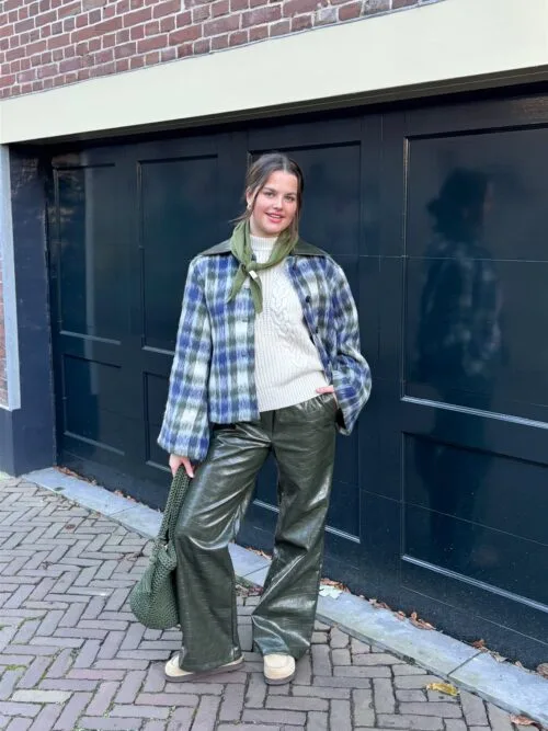 RE/BORN maggy croco pant