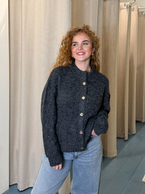 Neo Noir Taura fluffy cardgan