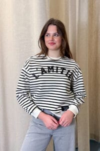 Haute Stripe logo sweat