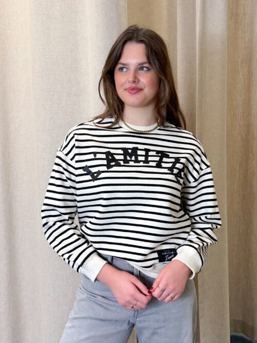 Haute Stripe logo sweat