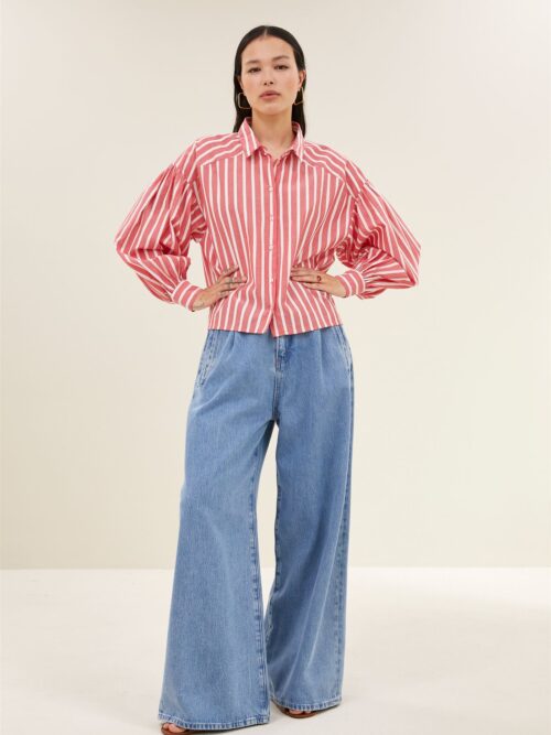 By-Bar Sarah short strip blous