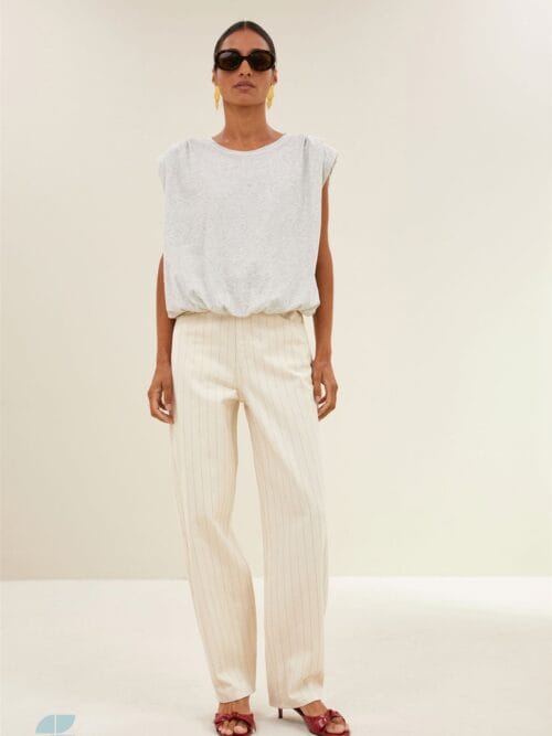 By-Bar Lew silver stripe pants