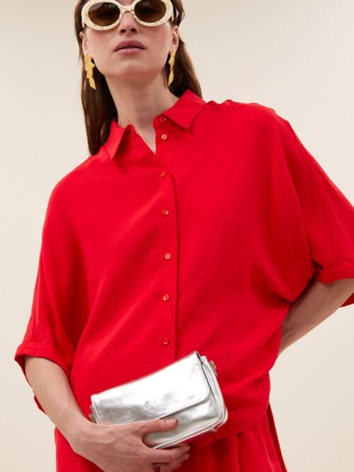 By-Bar Sunny satin stripe top