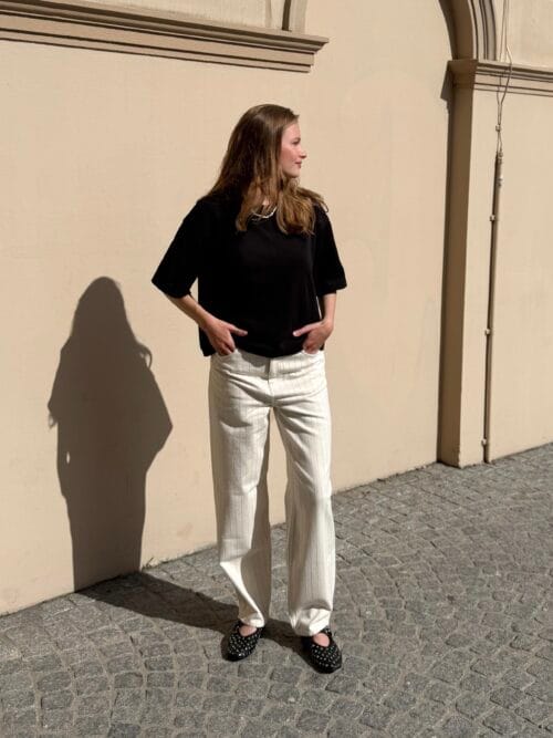 By-Bar Lew silver stripe pants