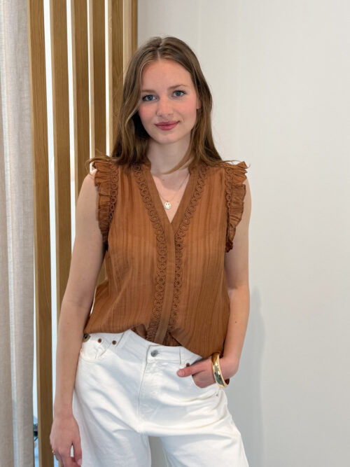 Co Couture Reggie frill top