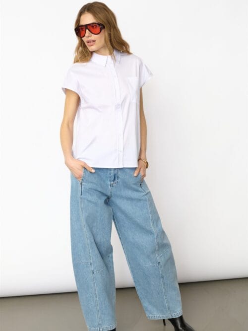 Co Couture Elara slit shirt