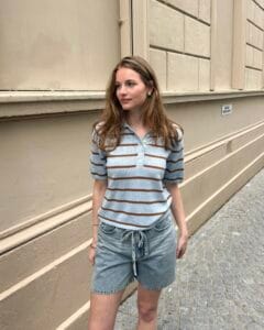 Modstrom Malva ss stripe polo