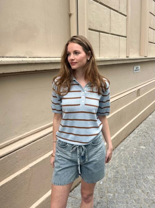 Modstrom Malva ss stripe polo