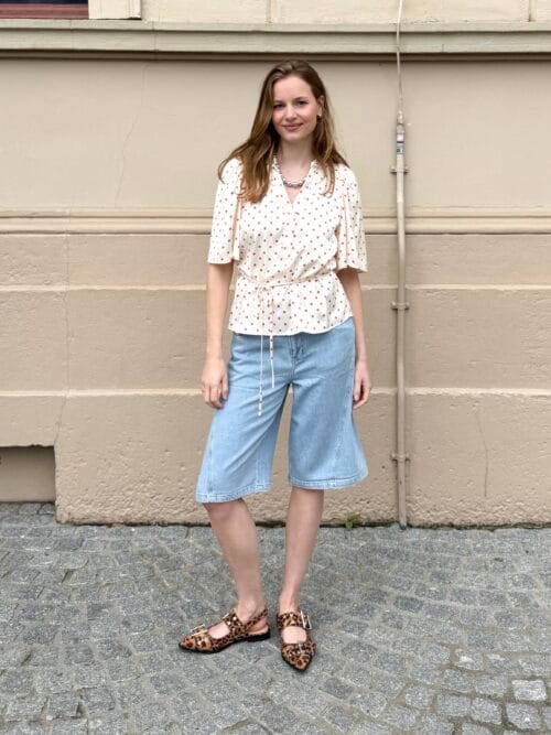 Co Couture Cambria dot blouse