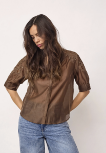 Co Couture kawa emb top