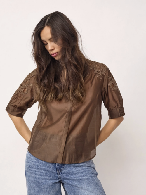 Co Couture kawa emb top