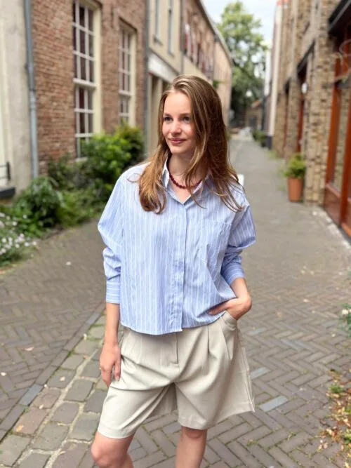 Neo Noir Delfia stripe shirt Neo Noir Delfia stripe shirt
