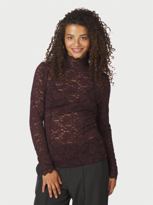 Neo Noir Liza lace flower top