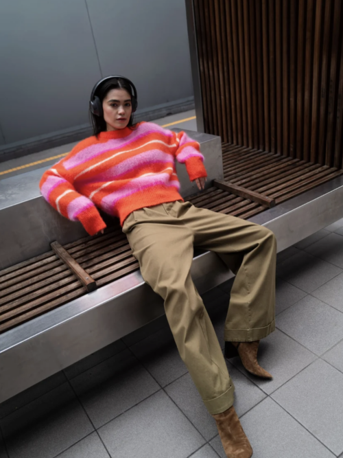 TWNS Kale striped knit