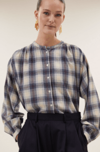 By-Bar Nyka tokyo check blouse