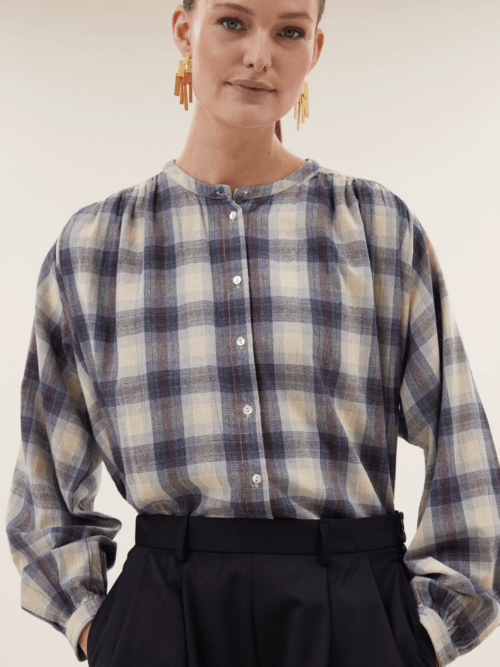 By-Bar Nyka tokyo check blouse