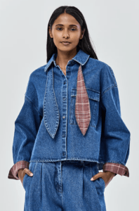 CKS Stow check blouse