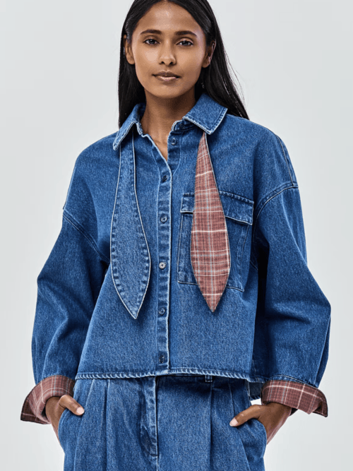 CKS Stow check blouse