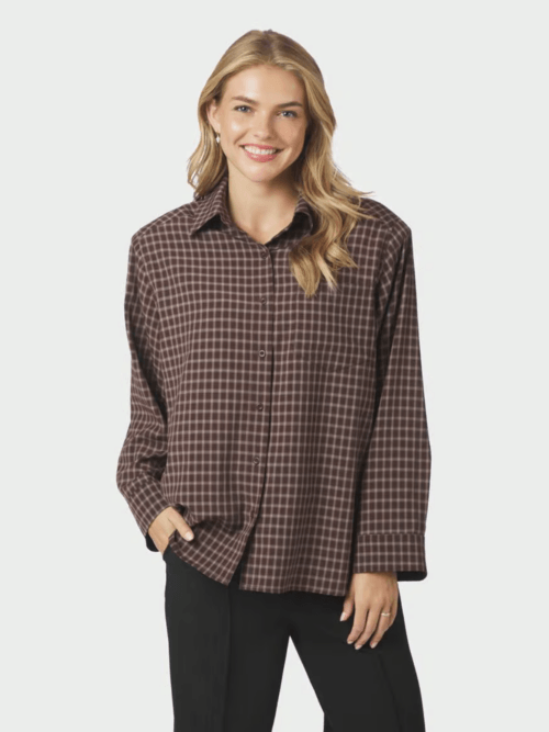 Neo Noir Anella check blouse