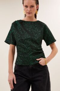 By-Bar Lola zip zebra blouse