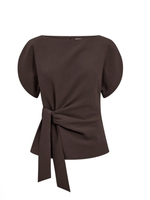 Co Couture Acile pleat ss top