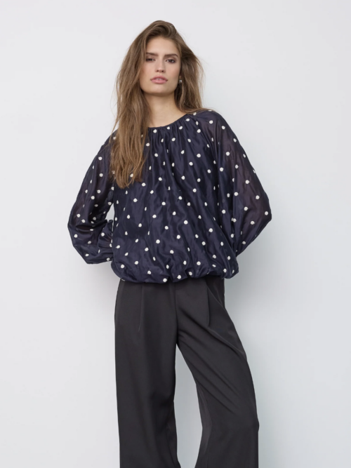 Co Couture Dita dot blouse