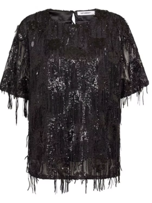 Co Couture Tyra sequin blouse