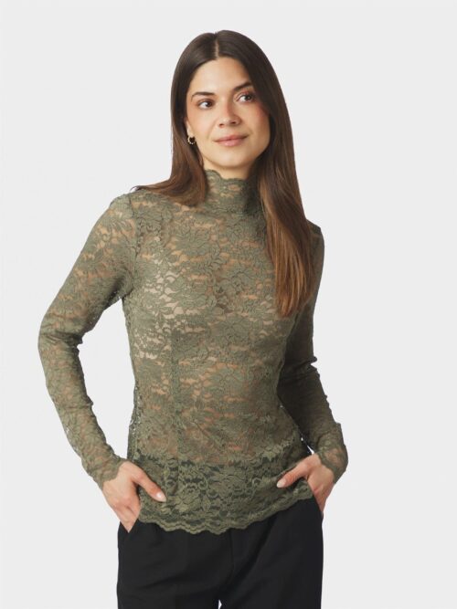 Neo Noir Liza lace flower top